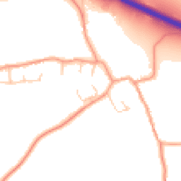 Daytime road noise heatmap for SP11 7PZ