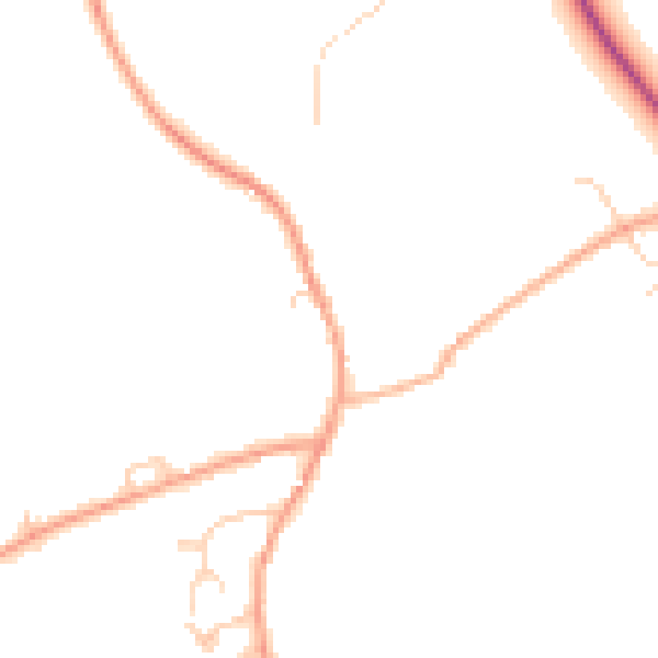 Daytime road noise heatmap for SP11 7RA