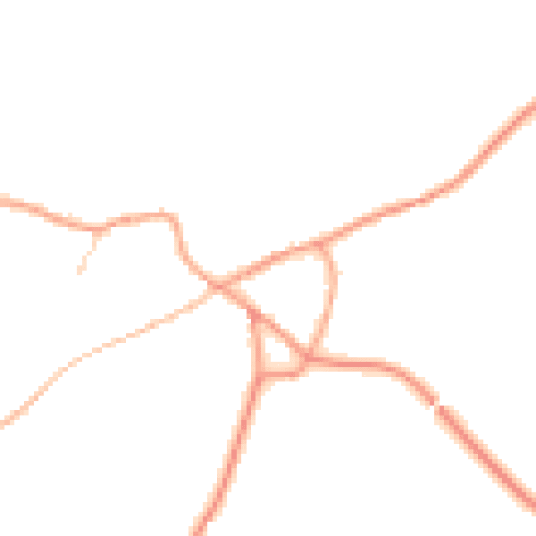 Daytime road noise heatmap for SP11 8AW