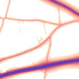 Daytime road noise heatmap for SP11 8DR