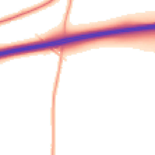 Daytime road noise heatmap for SP11 8HX