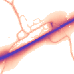 Daytime road noise heatmap for SP11 8NB