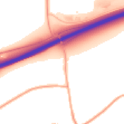 Daytime road noise heatmap for SP11 8PU