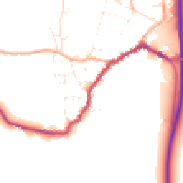 Daytime road noise heatmap for SP6 1BS