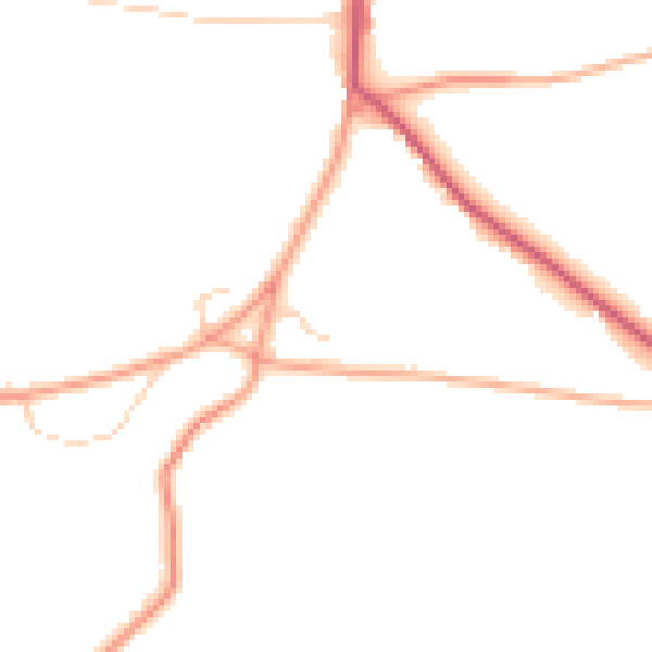 Daytime road noise heatmap for SP6 2NU