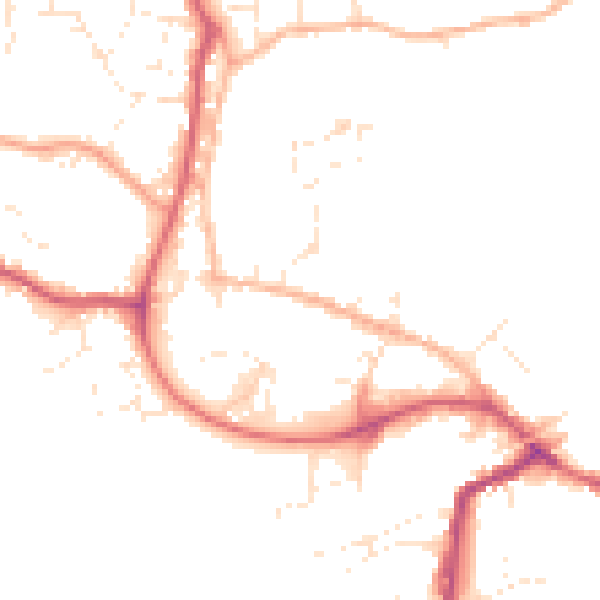 Daytime road noise heatmap for SP8 4AA