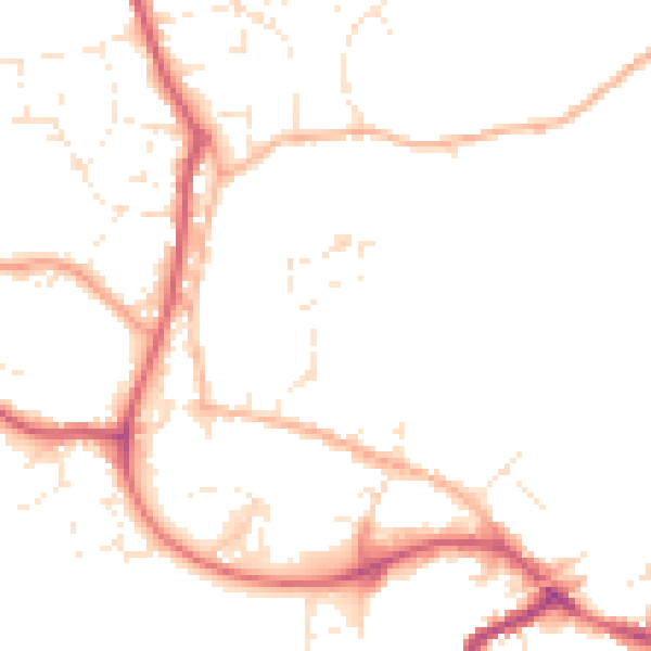 Daytime road noise heatmap for SP8 4AL