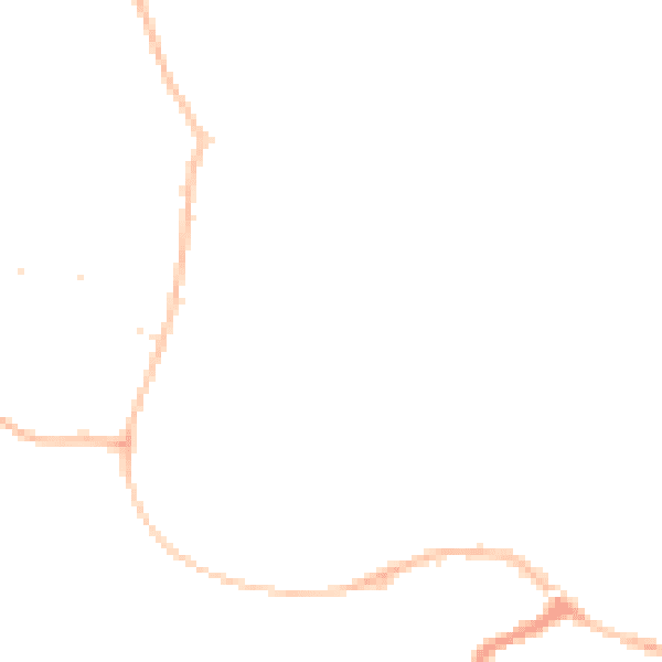 Night-time road noise heatmap for SP8 4AL