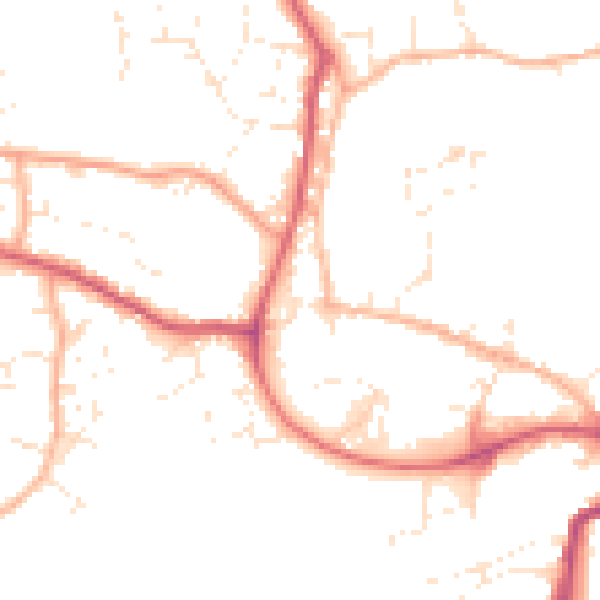 Daytime road noise heatmap for SP8 4AS