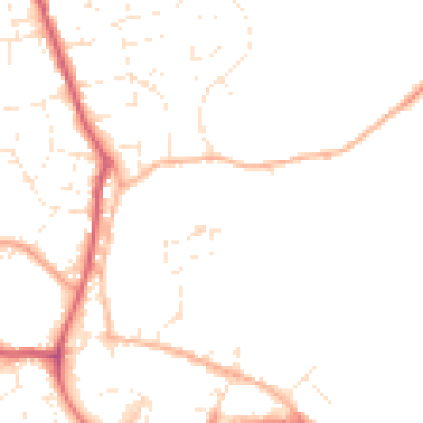 Daytime road noise heatmap for SP8 4AU