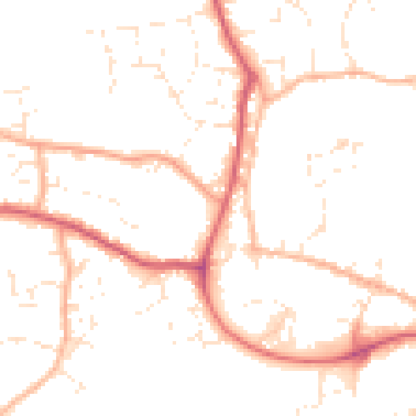 Daytime road noise heatmap for SP8 4AZ