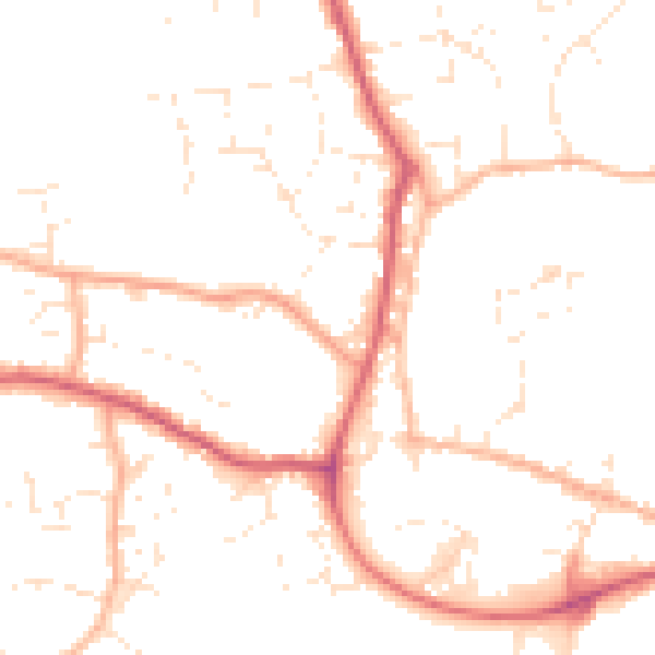 Daytime road noise heatmap for SP8 4BA