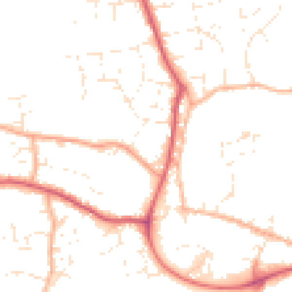Daytime road noise heatmap for SP8 4BF