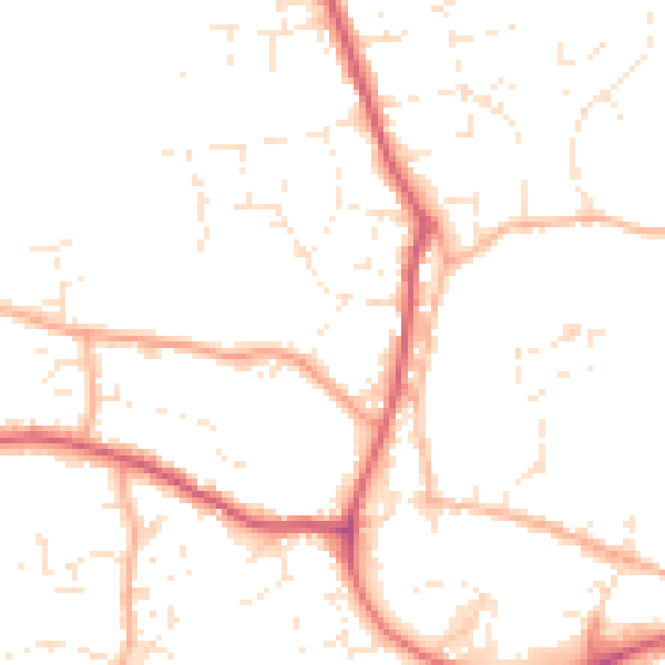 Daytime road noise heatmap for SP8 4BQ