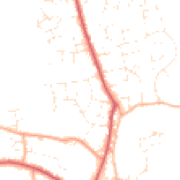 Daytime road noise heatmap for SP8 4BU