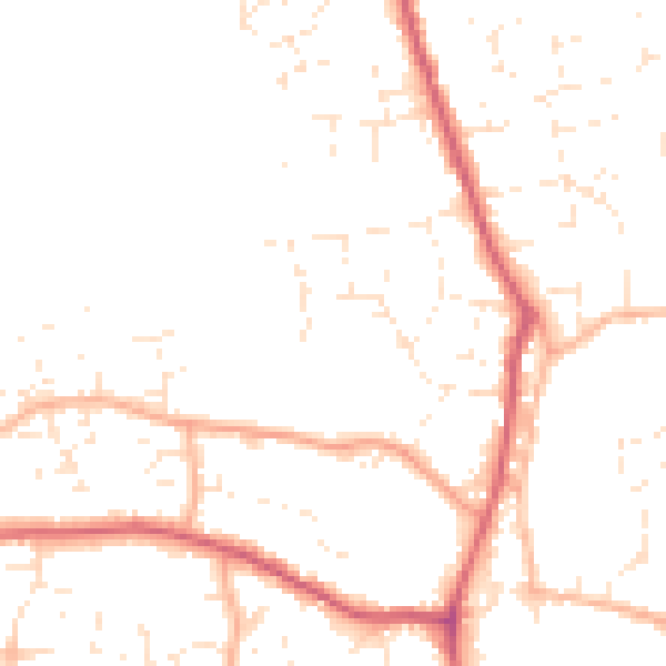 Daytime road noise heatmap for SP8 4BX