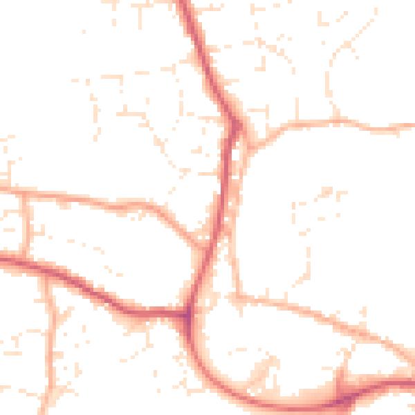 Daytime road noise heatmap for SP8 4BY