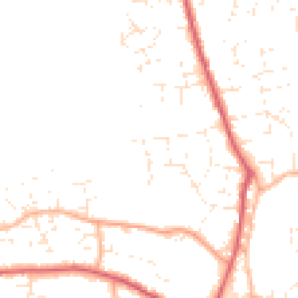 Daytime road noise heatmap for SP8 4DB
