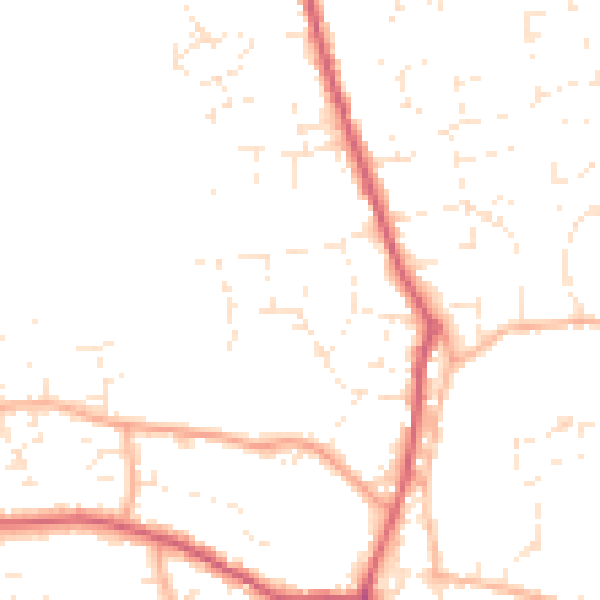 Daytime road noise heatmap for SP8 4DD