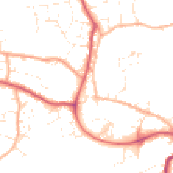 Daytime road noise heatmap for SP8 4DR