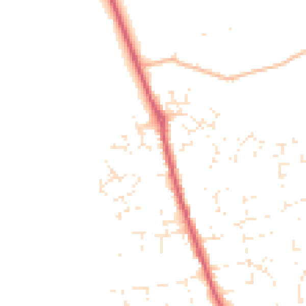 Daytime road noise heatmap for SP8 4FD