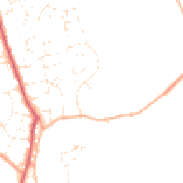 Daytime road noise heatmap for SP8 4HR