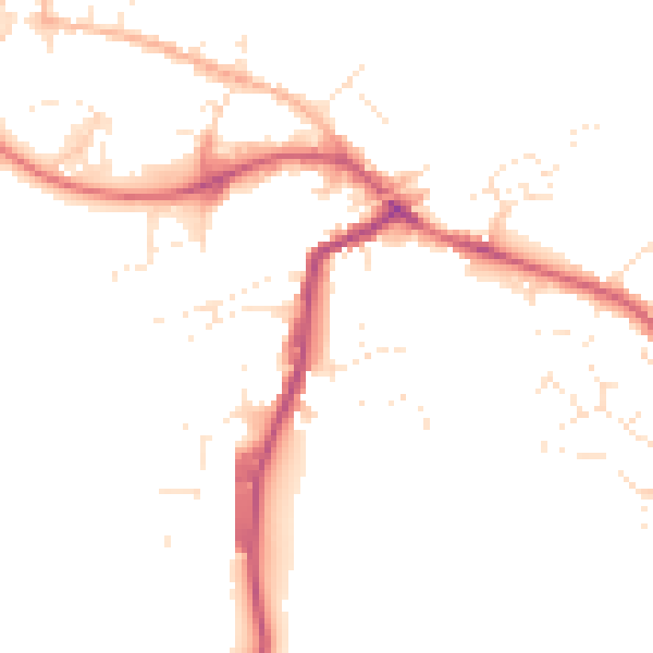 Daytime road noise heatmap for SP8 4JP