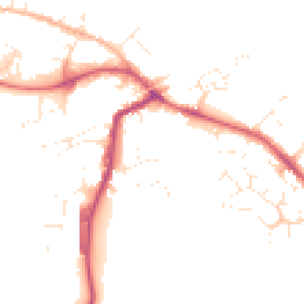 Daytime road noise heatmap for SP8 4JS