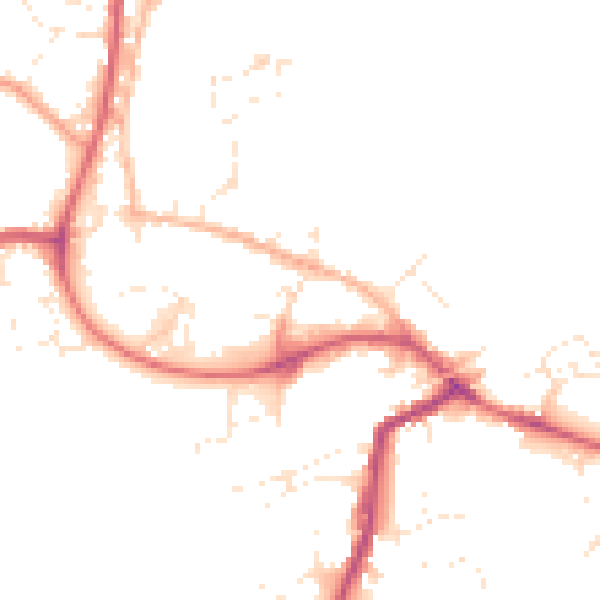 Daytime road noise heatmap for SP8 4PY