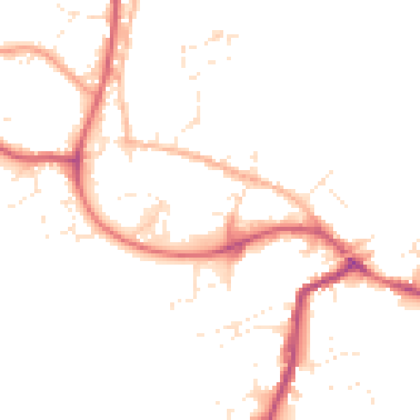 Daytime road noise heatmap for SP8 4QF