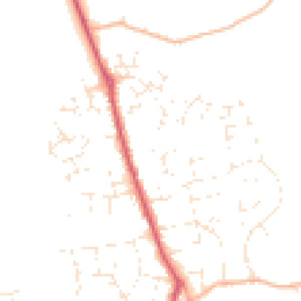 Daytime road noise heatmap for SP8 4RW