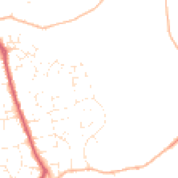 Daytime road noise heatmap for SP8 4SD