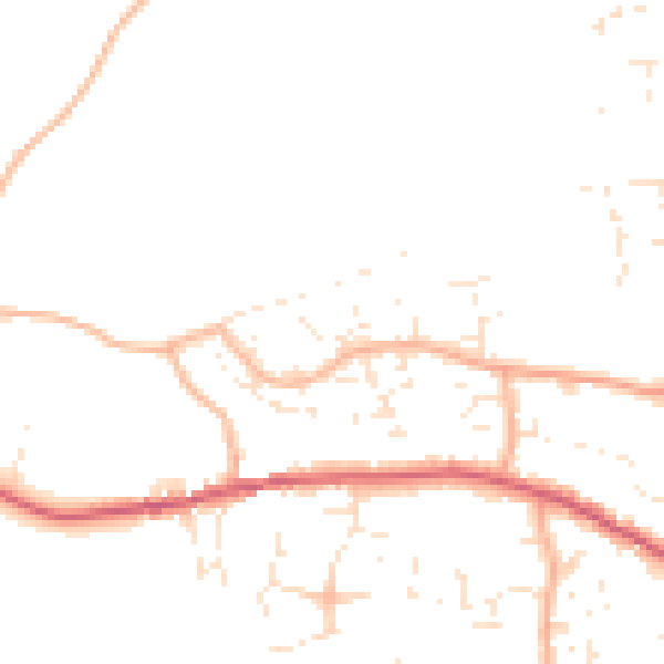 Daytime road noise heatmap for SP8 4TR