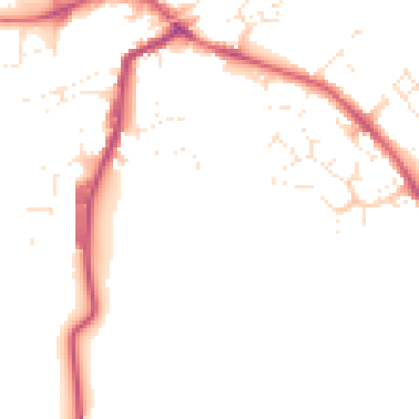 Daytime road noise heatmap for SP8 4YR