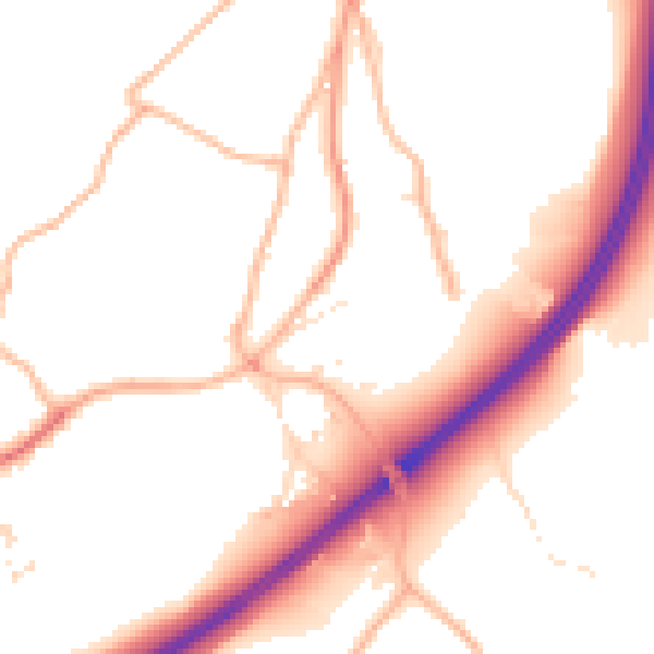 Daytime road noise heatmap for SP8 5AR
