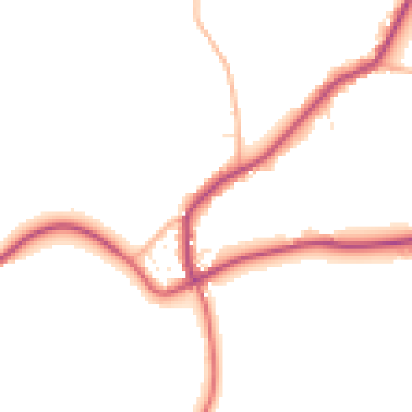 Daytime road noise heatmap for SP8 5BF