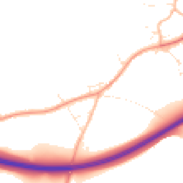 Daytime road noise heatmap for SP8 5BL