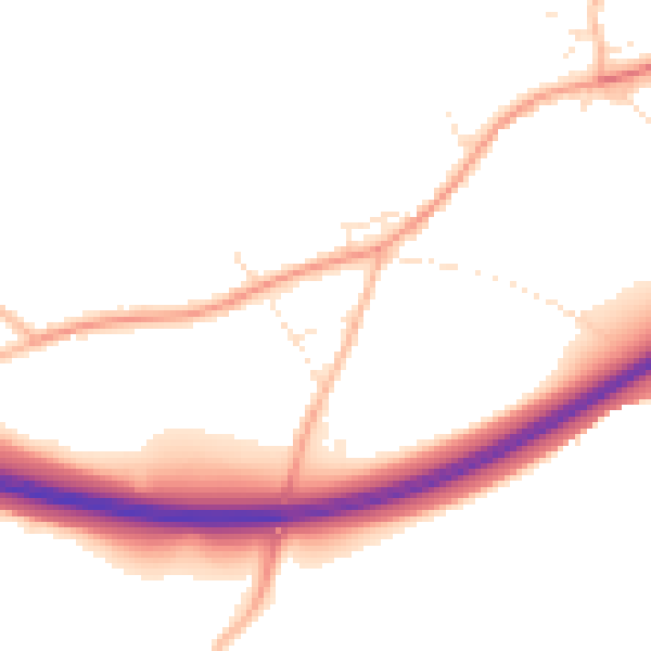 Daytime road noise heatmap for SP8 5BP