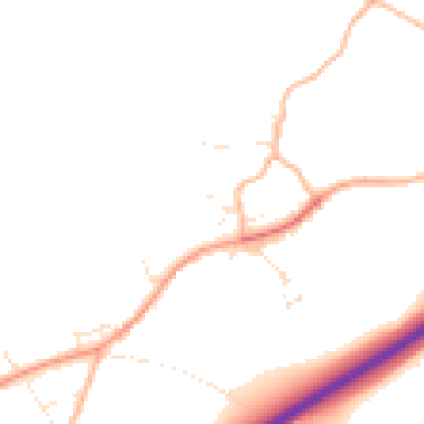 Daytime road noise heatmap for SP8 5DH