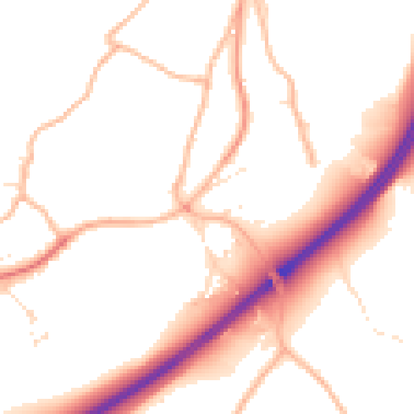Daytime road noise heatmap for SP8 5DN