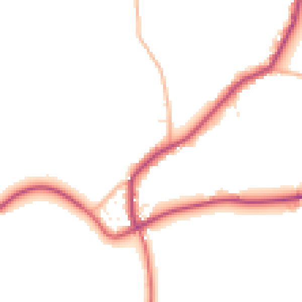 Daytime road noise heatmap for SP8 5LA