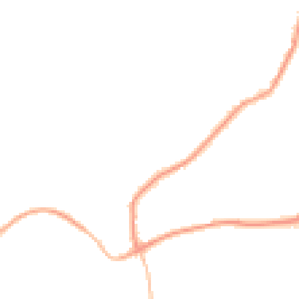 Night-time road noise heatmap for SP8 5LB