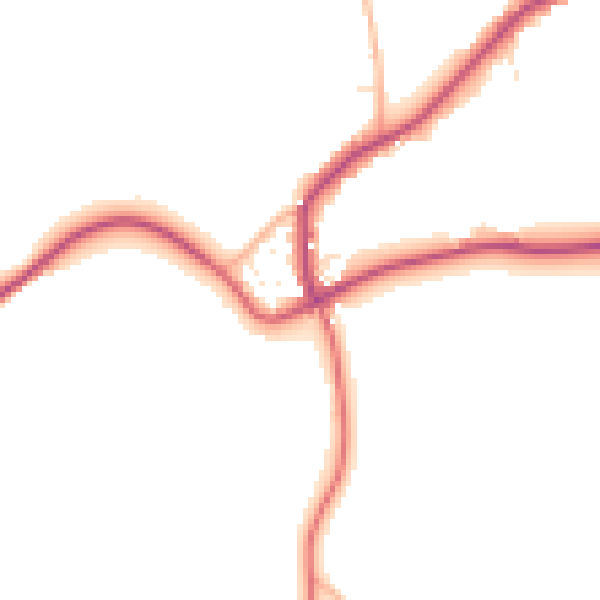 Daytime road noise heatmap for SP8 5LW