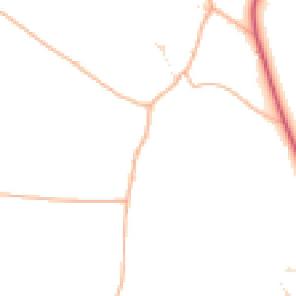 Daytime road noise heatmap for SP8 5PX