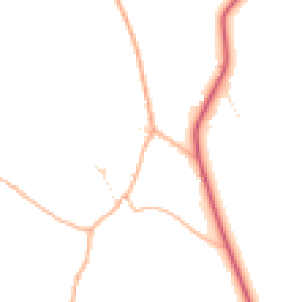 Daytime road noise heatmap for SP8 5PY