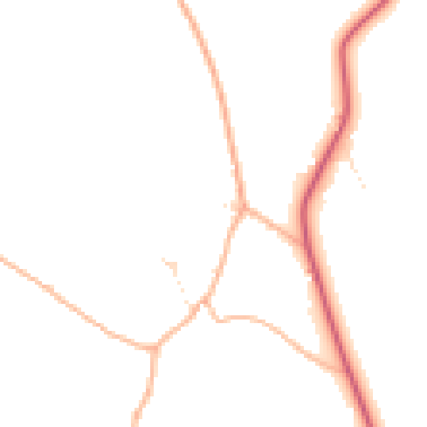 Daytime road noise heatmap for SP8 5PZ