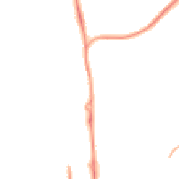 Night-time road noise heatmap for SP9 7LB