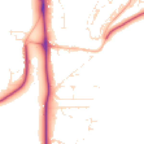Daytime road noise heatmap for SP9 7SQ