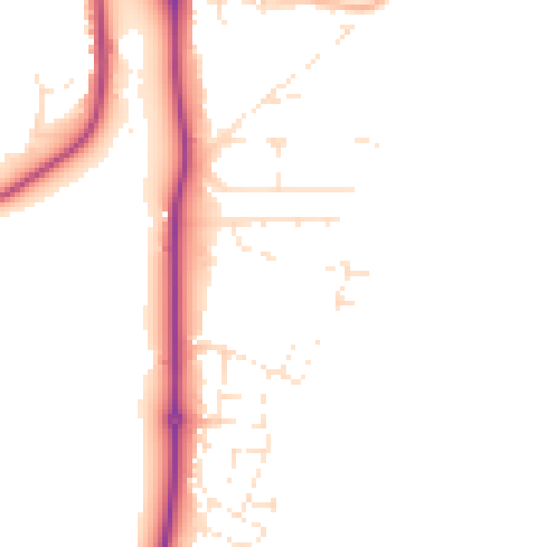 Daytime road noise heatmap for SP9 7SS