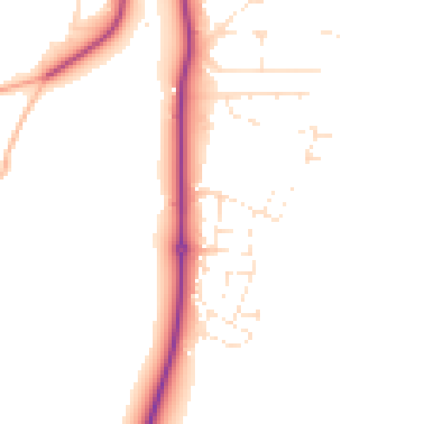 Daytime road noise heatmap for SP9 7TH